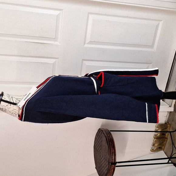 Vigoss Americano Pearl Button Red White Blue Sweater Cardigan NWT Med - Picture 10 of 10